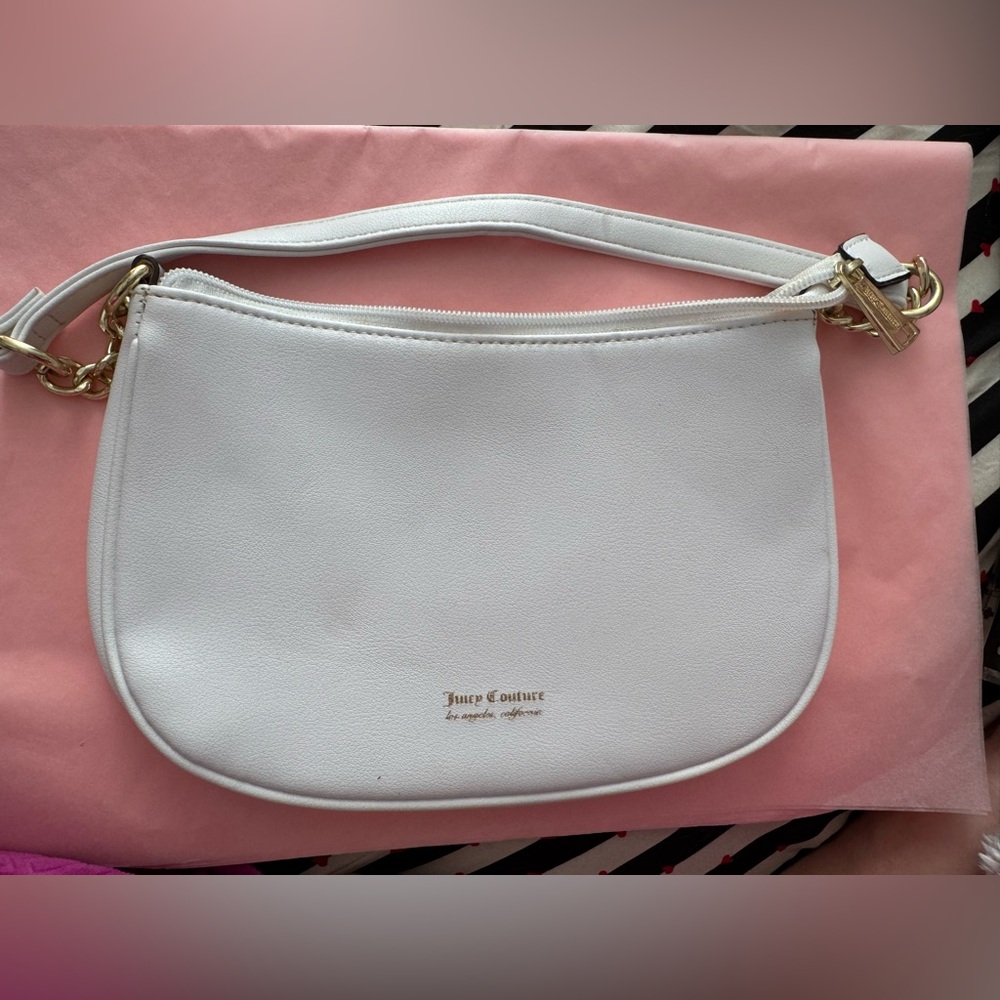 Juicy Couture White Leather Mini Shoulder Bag